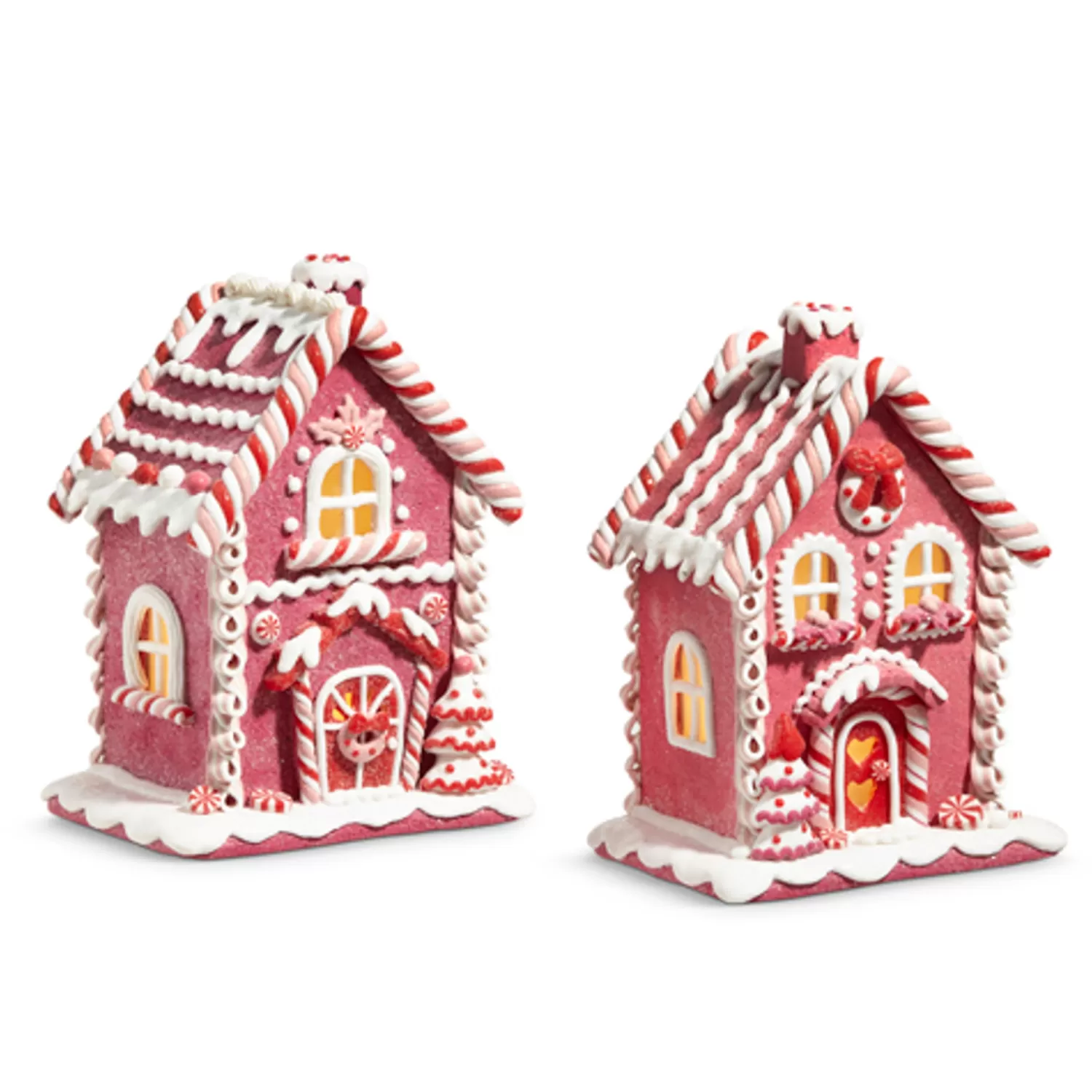 The Jolly Christmas Shop Jingle And Cocoa | Gingerbread | Raz 9" Pink Gingerbread House Christmas Decoration 4416330