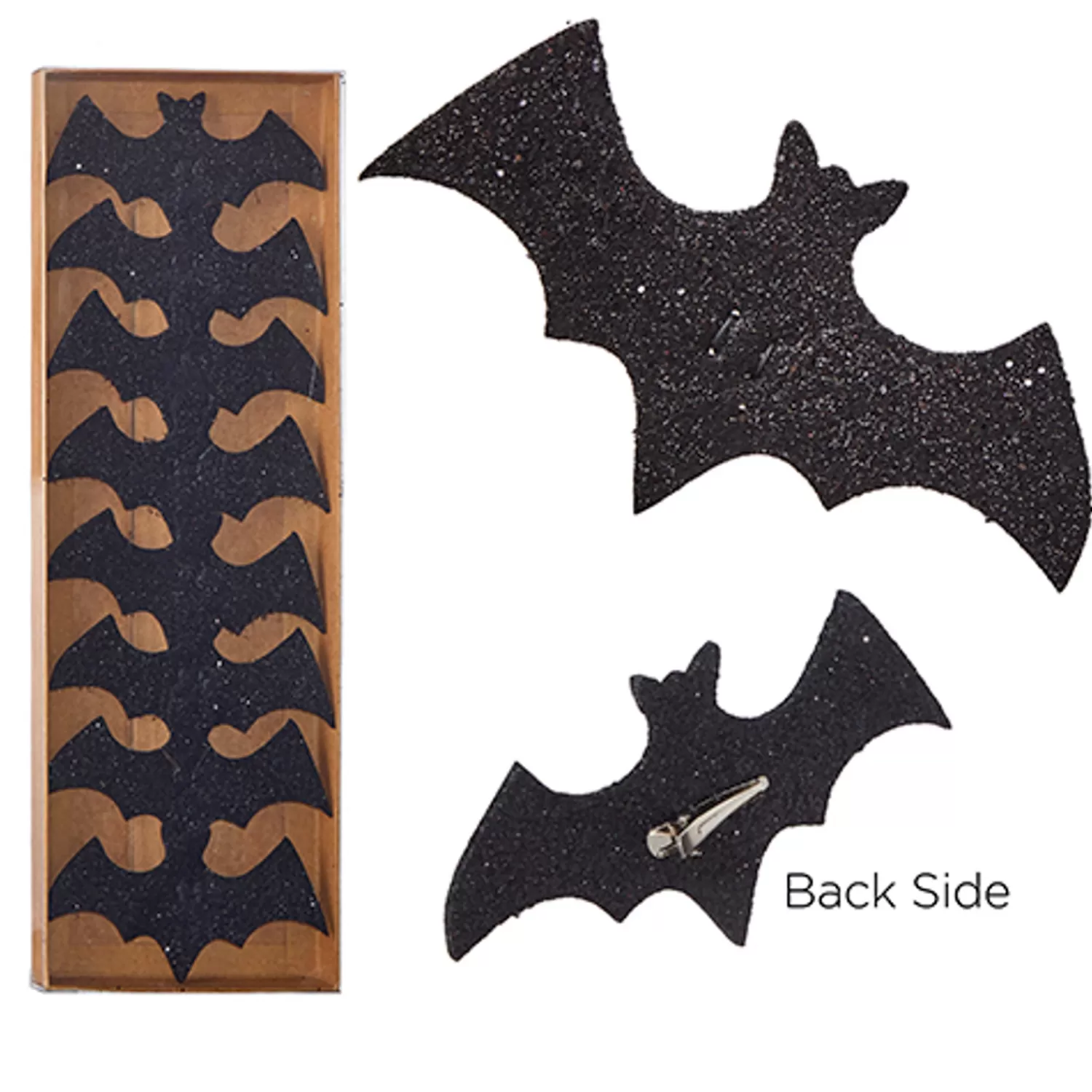 The Jolly Christmas Shop Halloween Ornaments | Halloween Indoor Decorations | Raz Box Of 8 Clip On Bats Halloween Decoration 4206786