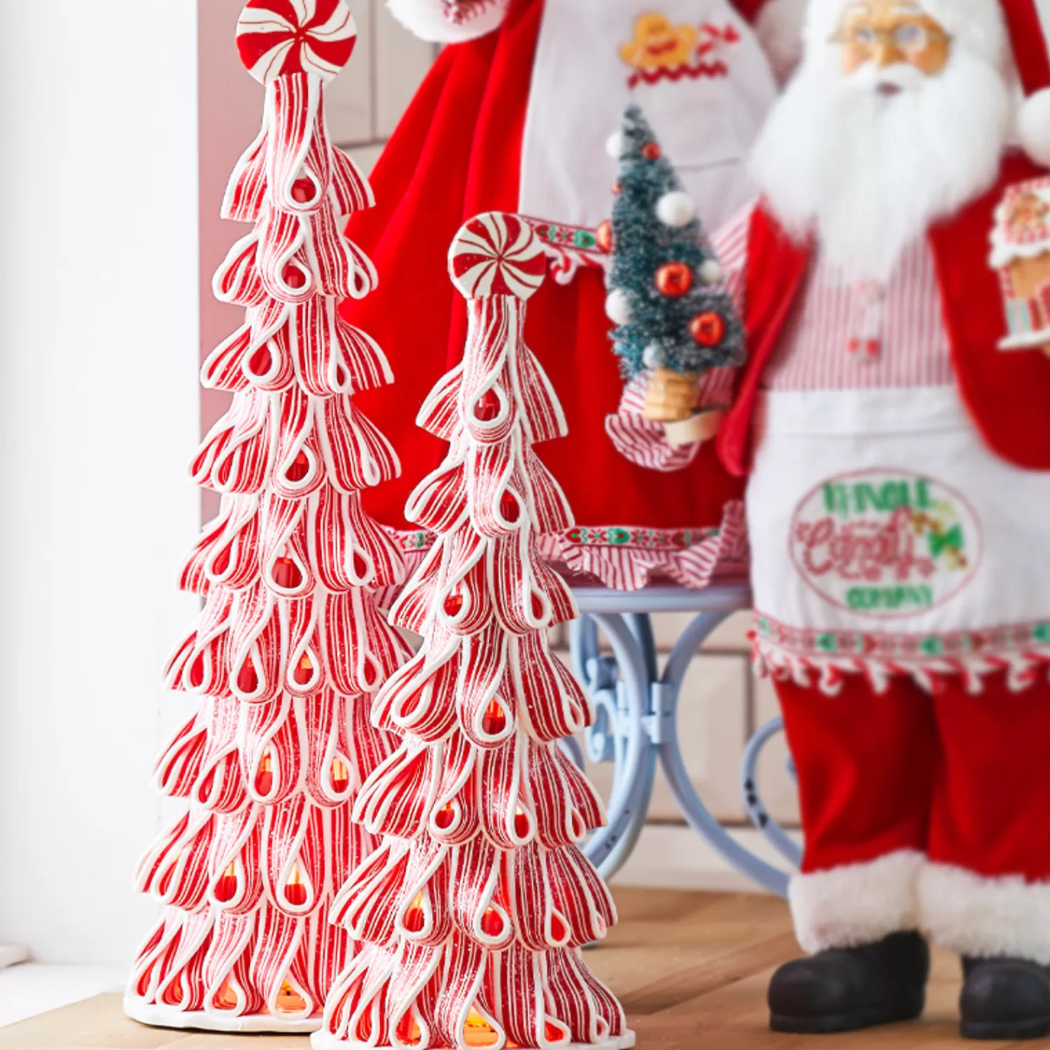 The Jolly Christmas Shop Jingle And Cocoa | The Candy Shop | Raz Claydough Ribbon Candy Tree Christmas Decoration 4014108