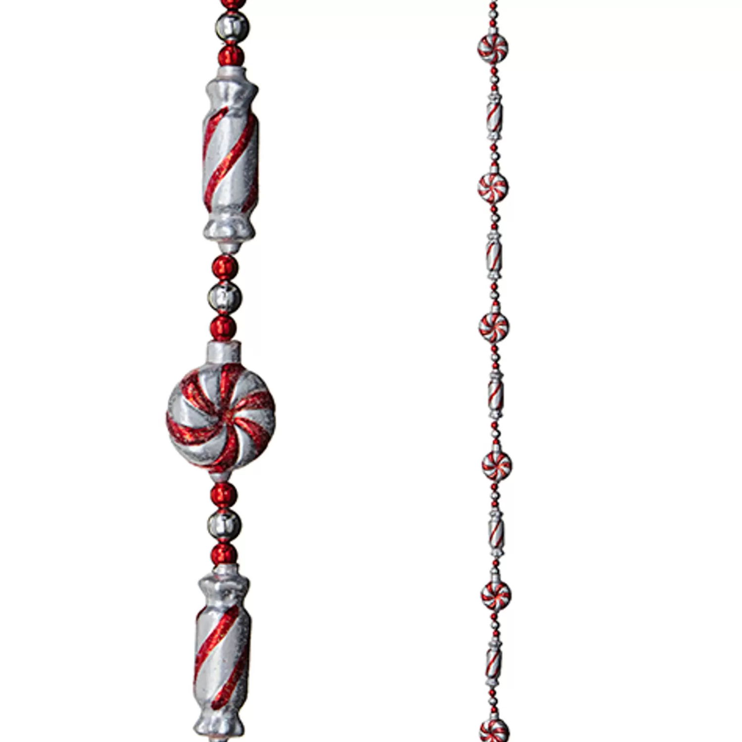 The Jolly Christmas Shop Jingle And Cocoa | The Candy Shop | Raz Eric Cortina 3' Peppermint Candy Glass Christmas Tree Garland G4253136