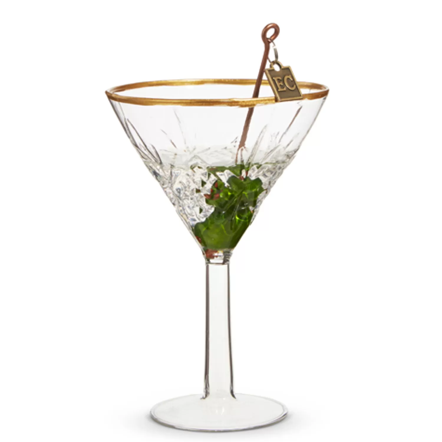 The Jolly Christmas Shop Sleigh Bells | Bells | Raz Eric Cortina 4.75" Elegant Martini Glass Christmas Ornament 4353120