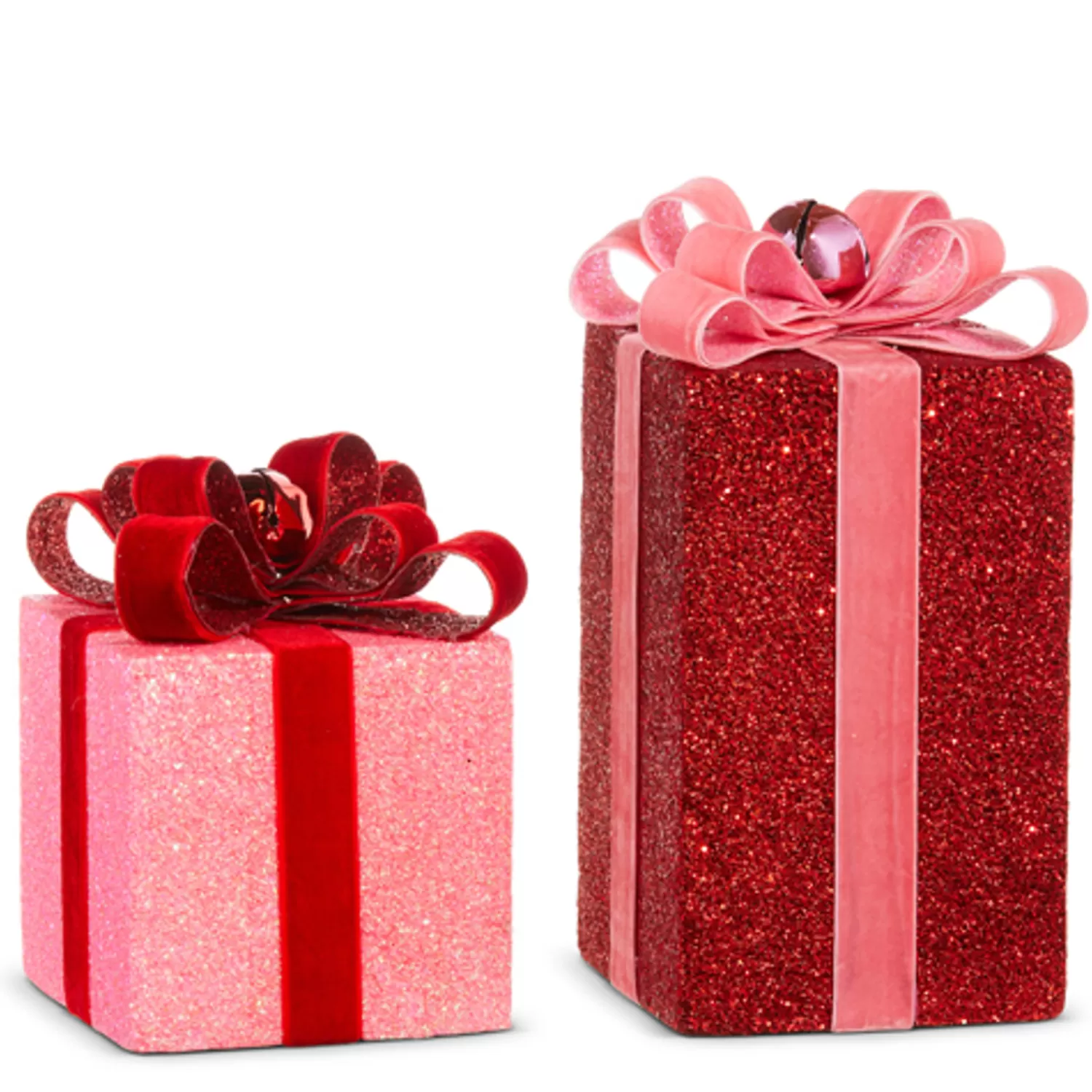The Jolly Christmas Shop Charming Holiday | A Blushing Holiday | Raz Red And Pink Sparkle Christmas Package Decorations 4306657