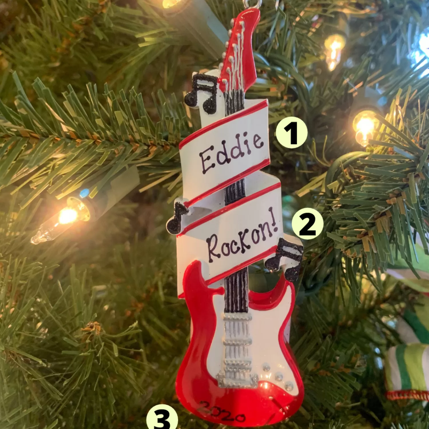 The Jolly Christmas Shop Personalized Ornaments·Hobbies | Hobbies | Red Electric Guitar Personalized Christmas Ornament OR1966