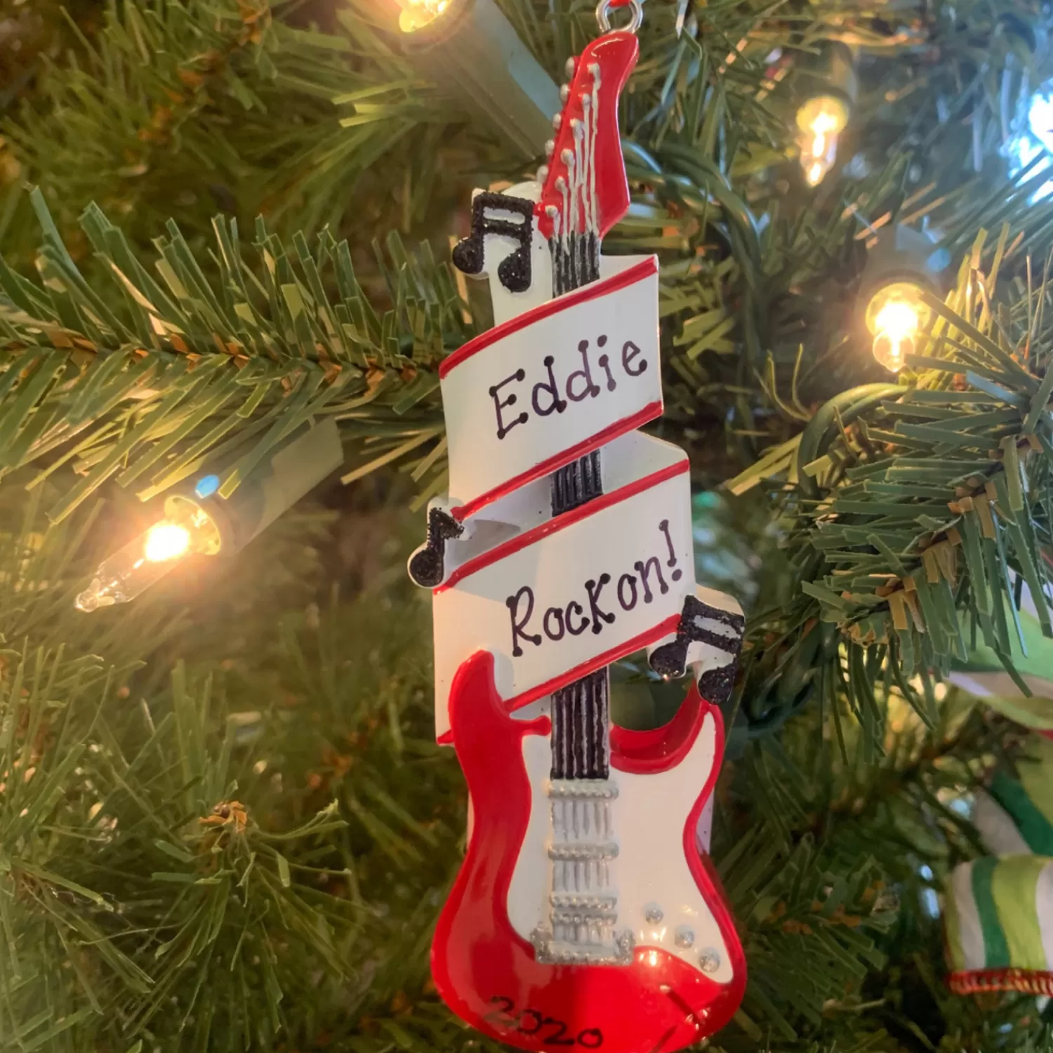 The Jolly Christmas Shop Personalized Ornaments·Hobbies | Hobbies | Red Electric Guitar Personalized Christmas Ornament OR1966