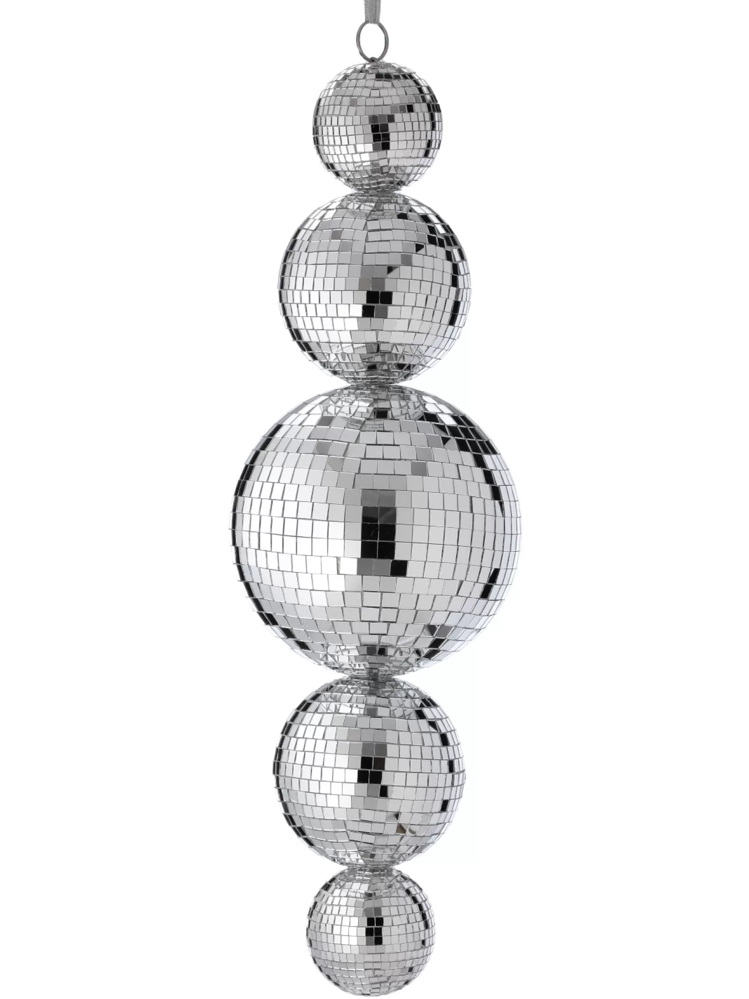 The Jolly Christmas Shop A Blushing Holiday | Trendy | Regency 22" Large Silver Mirror Disco Ball Christmas Ornament MTX74025