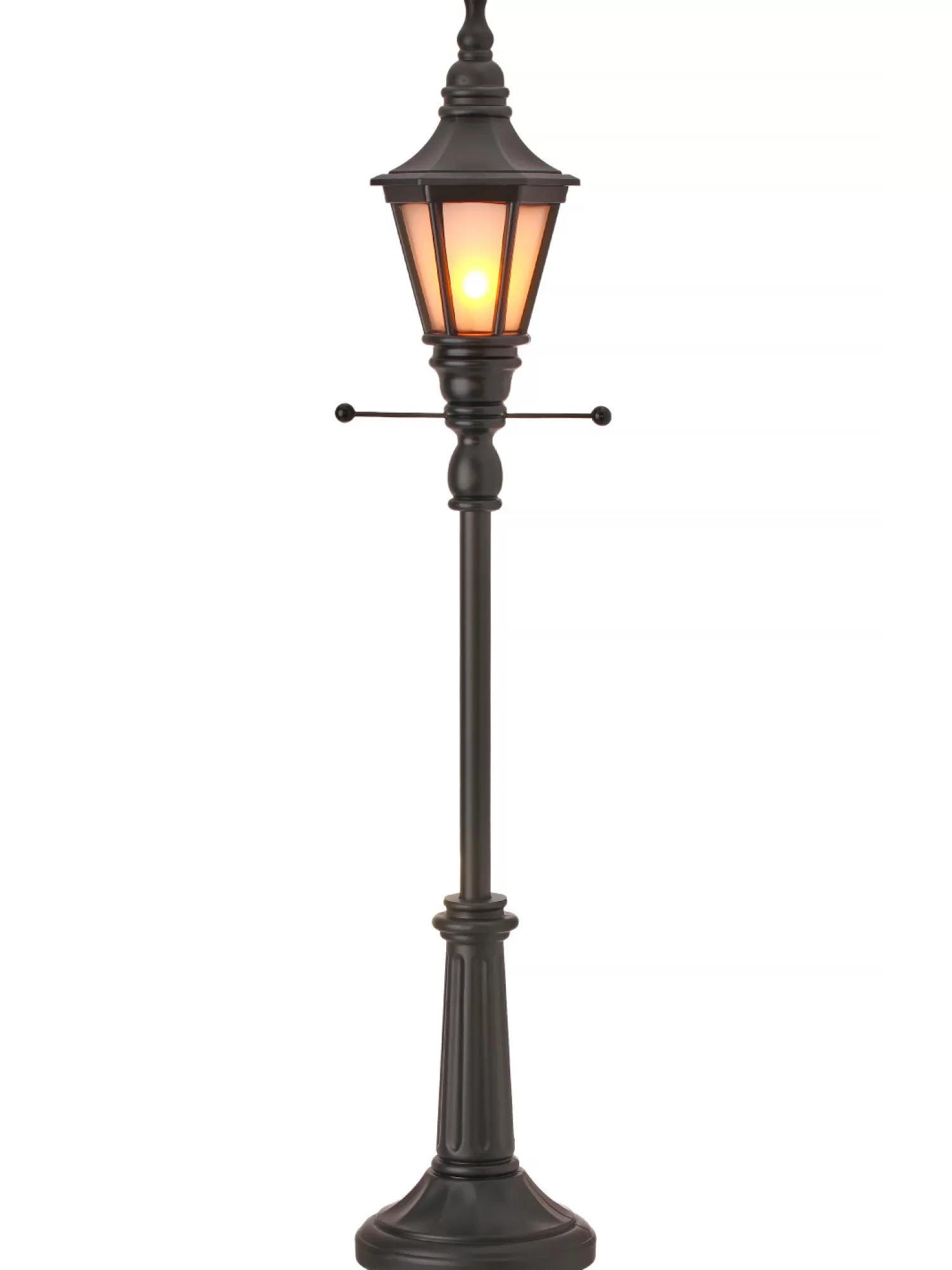 The Jolly Christmas Shop Christmas Traditions | Figures | Regency 24" LED Lighted Battery Operated Black Standing Lamp Post MTX74711