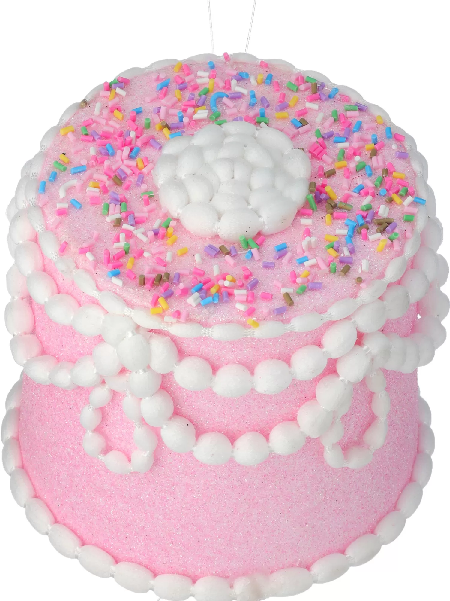 The Jolly Christmas Shop The Candy Shop | A Blushing Holiday | Regency 5" Blue Or Pink Pastel Candy Decorated Cake Christmas Ornament MTX68911