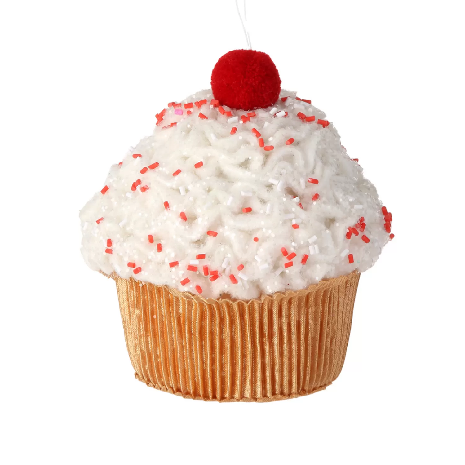 The Jolly Christmas Shop Jingle And Cocoa | The Candy Shop | Regency 5" Pink Or Red Sprinkles Sweets Cupcake Christmas Ornament MTX73463
