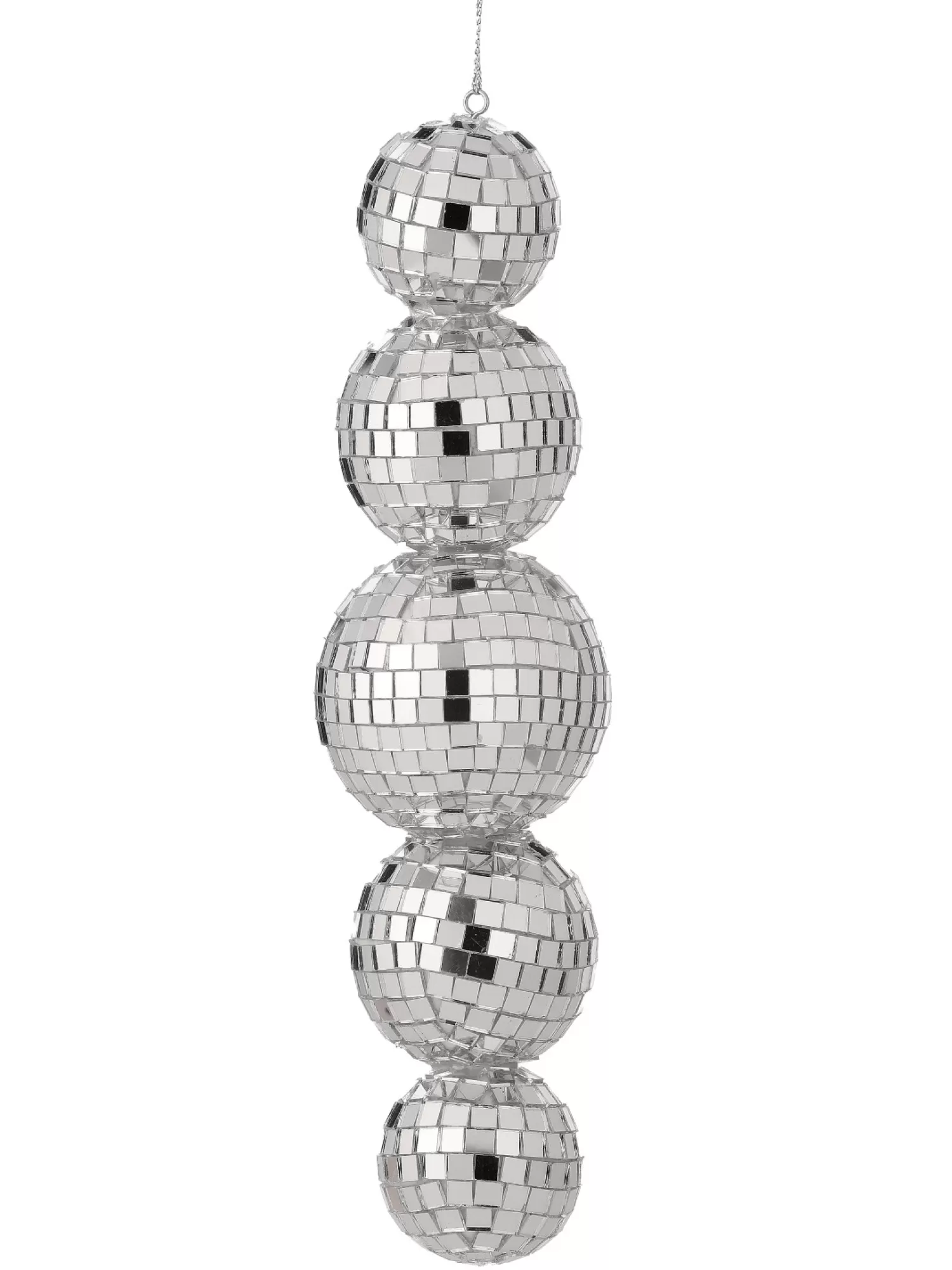 The Jolly Christmas Shop A Blushing Holiday | Trendy | Regency 9" Silver Mirror Disco Ball Christmas Ornament MTX74024
