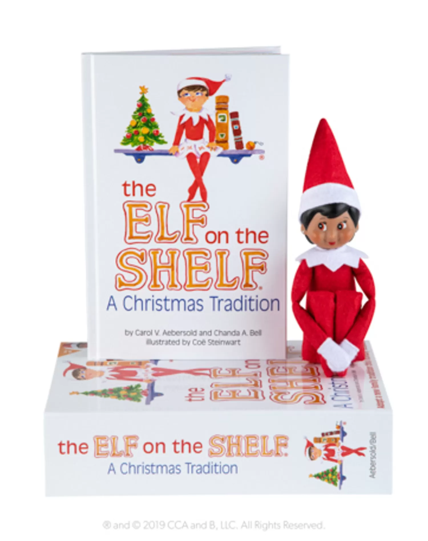 The Jolly Christmas Shop Elf On The Shelf Tree | African American Christmas Decorations | The Elf On The Shelf : A Christmas Tradition Box Set Includes African American Girl Scout Elf